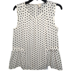 J. Crew Polka Dot Sleeveless Blouse Size 6